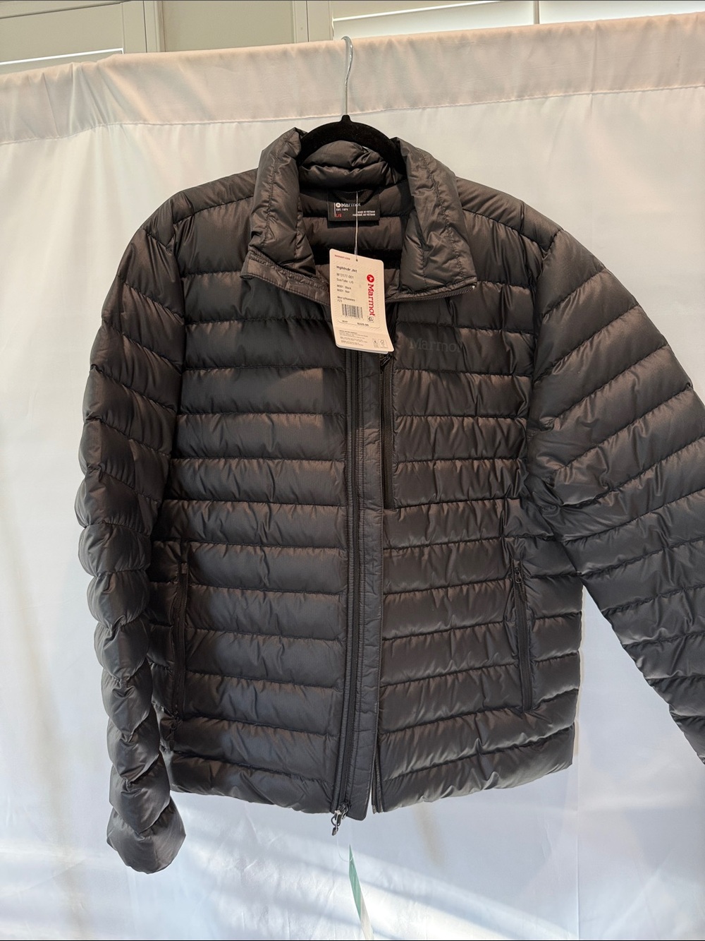 Marmot Men's Packable Down Puffer Jacket - Charcoal Black